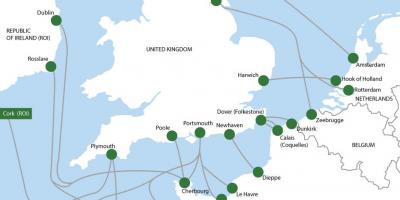 خريطة طرق العبارة إلى هولندا
