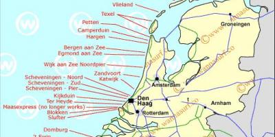 هولندا الخريطة شاطئ